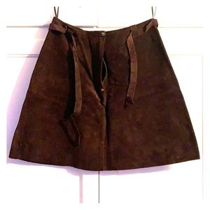 Vintage Suede Mini Skirt